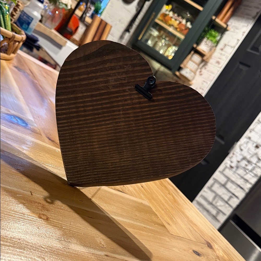 🤎Wooden Heart Clip Picture Display🤎